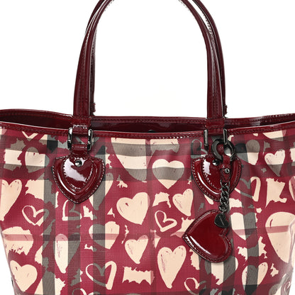 Burberry Nova Check Heart Tote Red 8 of 11