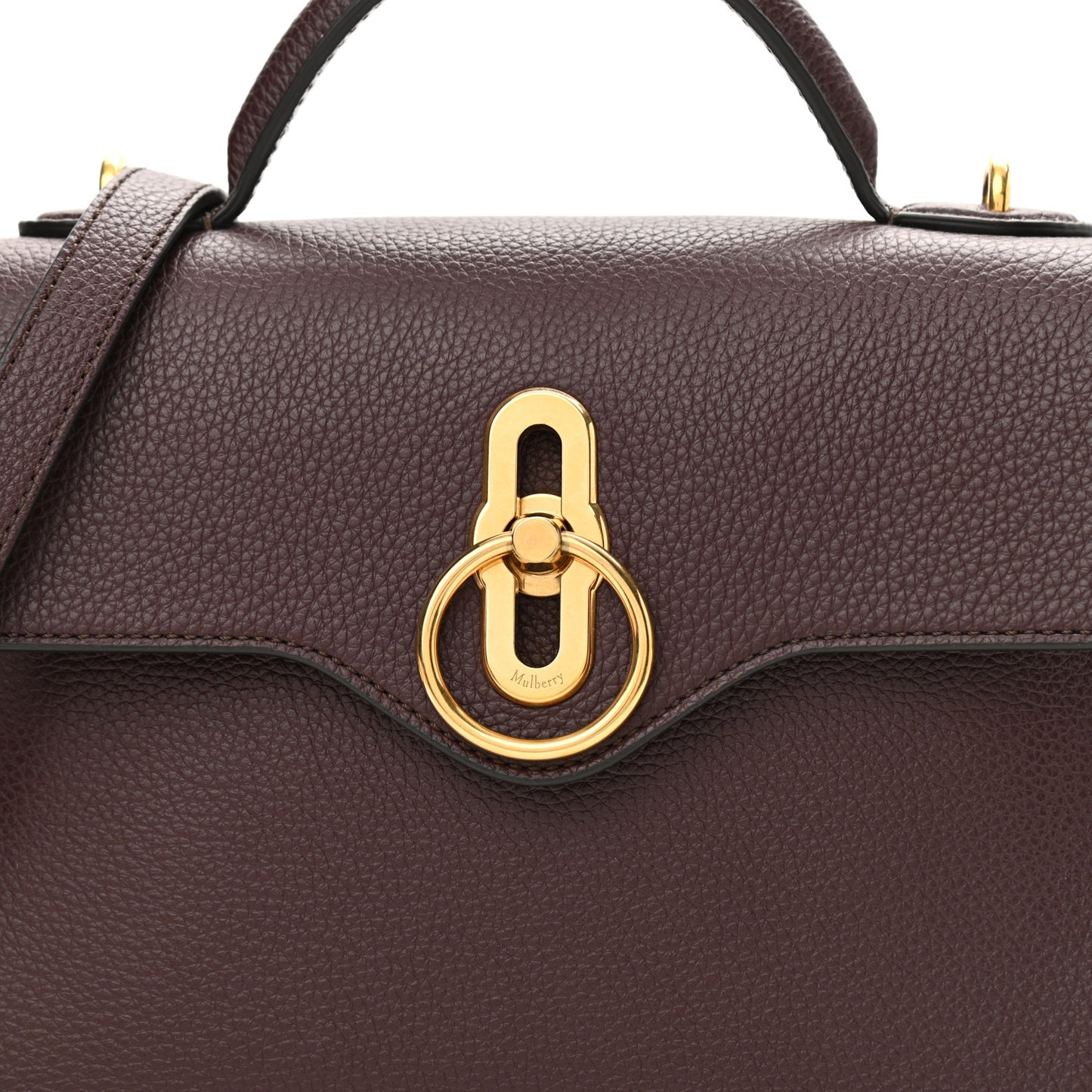 Small Classic Grain Calfskin Mini Seaton Oxblood
