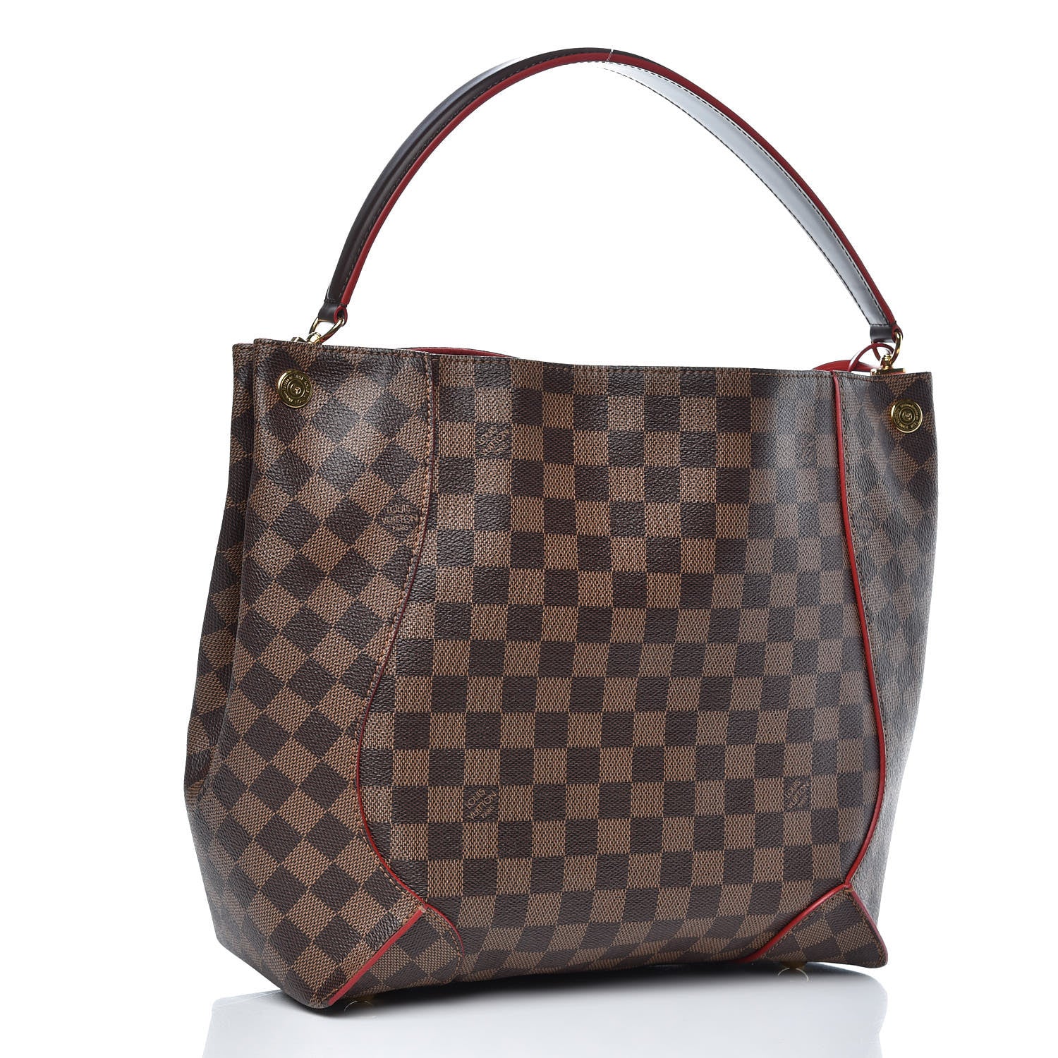Louis Vuitton Damier Ebene Caissa Hobo Cherry 3 of 10