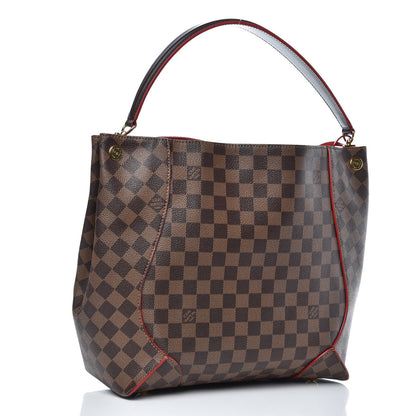 Louis Vuitton Damier Ebene Caissa Hobo Cherry 3 of 10