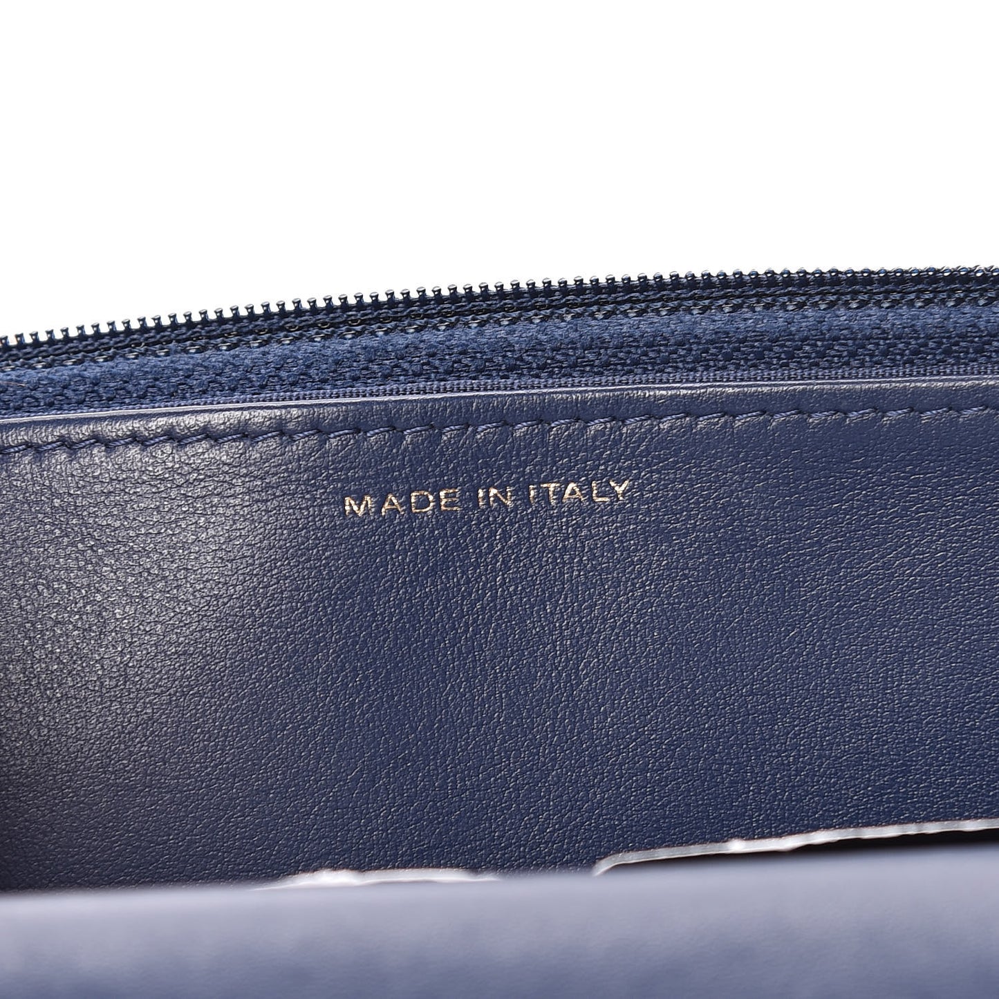 Lambskin Quilted Boy Wallet On Chain WOC Navy Blue