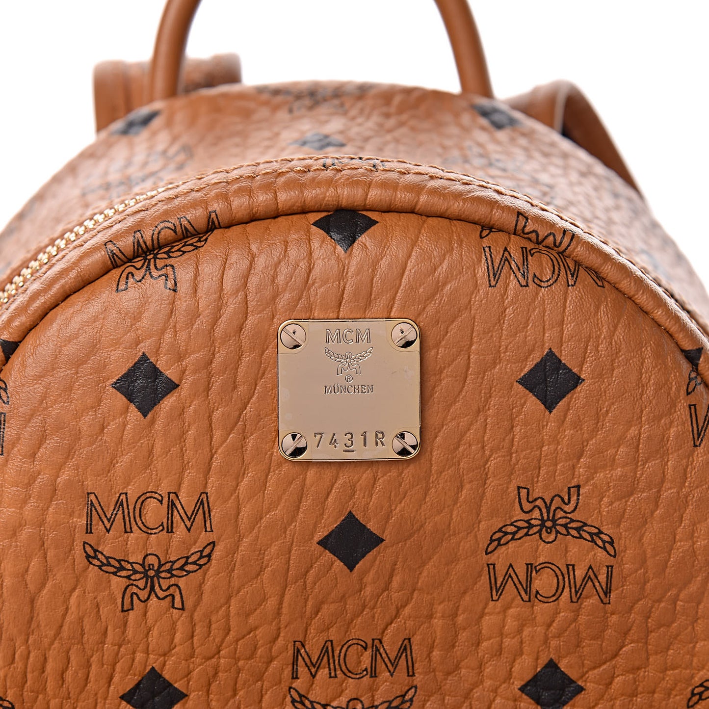Visetos Side Stud Mini Stark Backpack Cognac