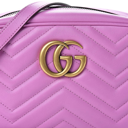 Gucci Calfskin Matelasse Small GG Marmont Chain Shoulder Bag Candy Mousse 8 of 10
