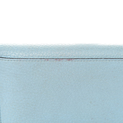 Christian Dior Bullcalf Diorissimo Long Wallet Sky Blue Pink 15 of 19