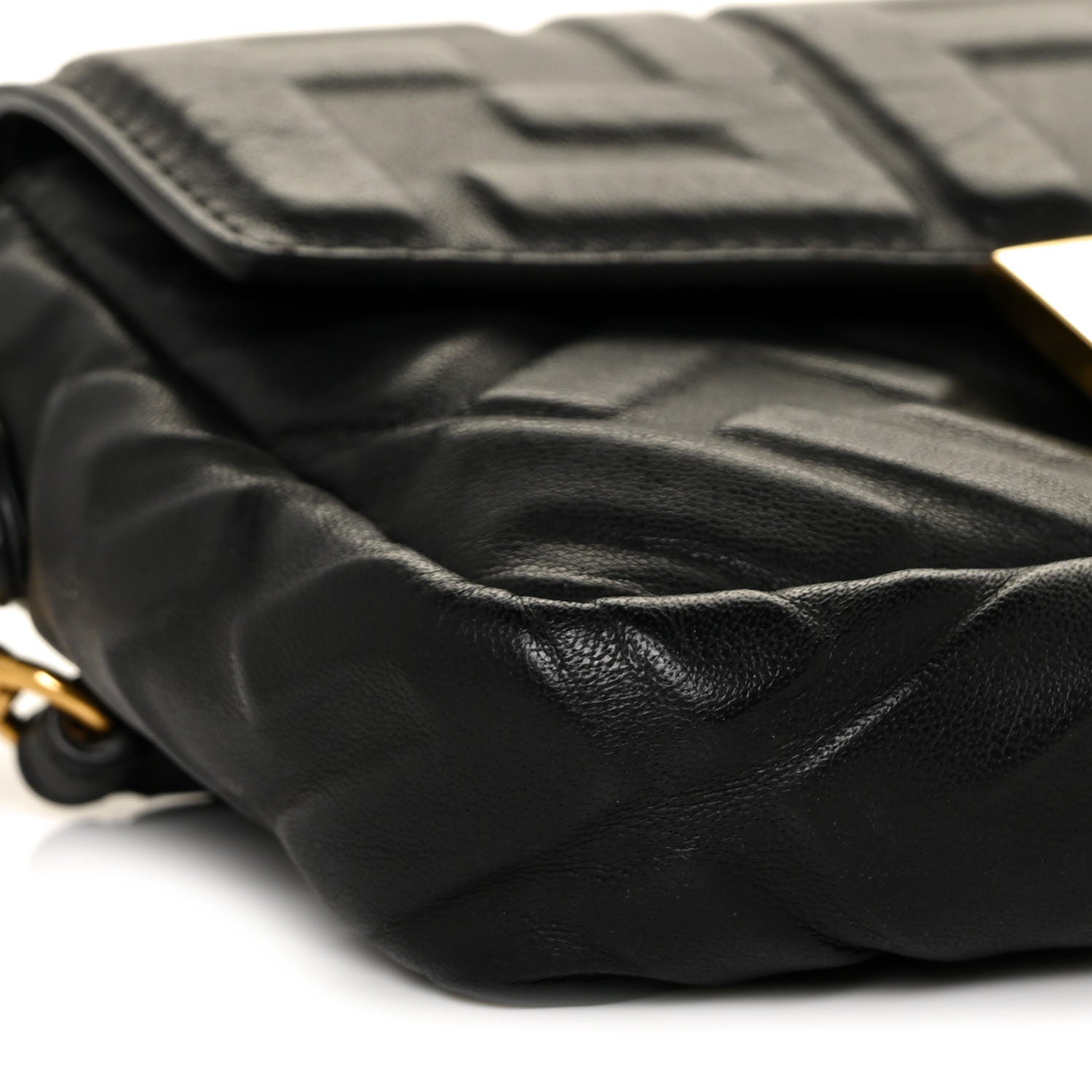 Fendi Nappa FF 1974 Embossed Mini Baguette Black 7 of 8