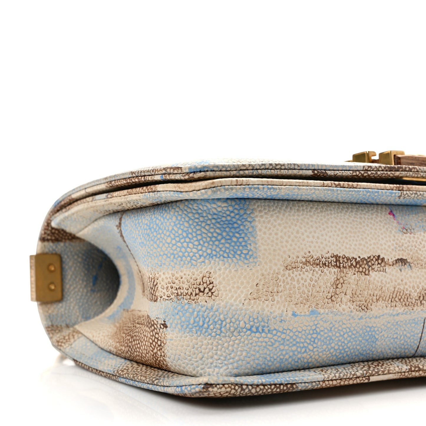 Painted Caviar Quilted Medium Boy In Cuba Flap Blue