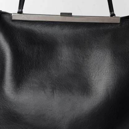 Celine Calfskin Clasp Horizontal Cabas Black 9 of 9