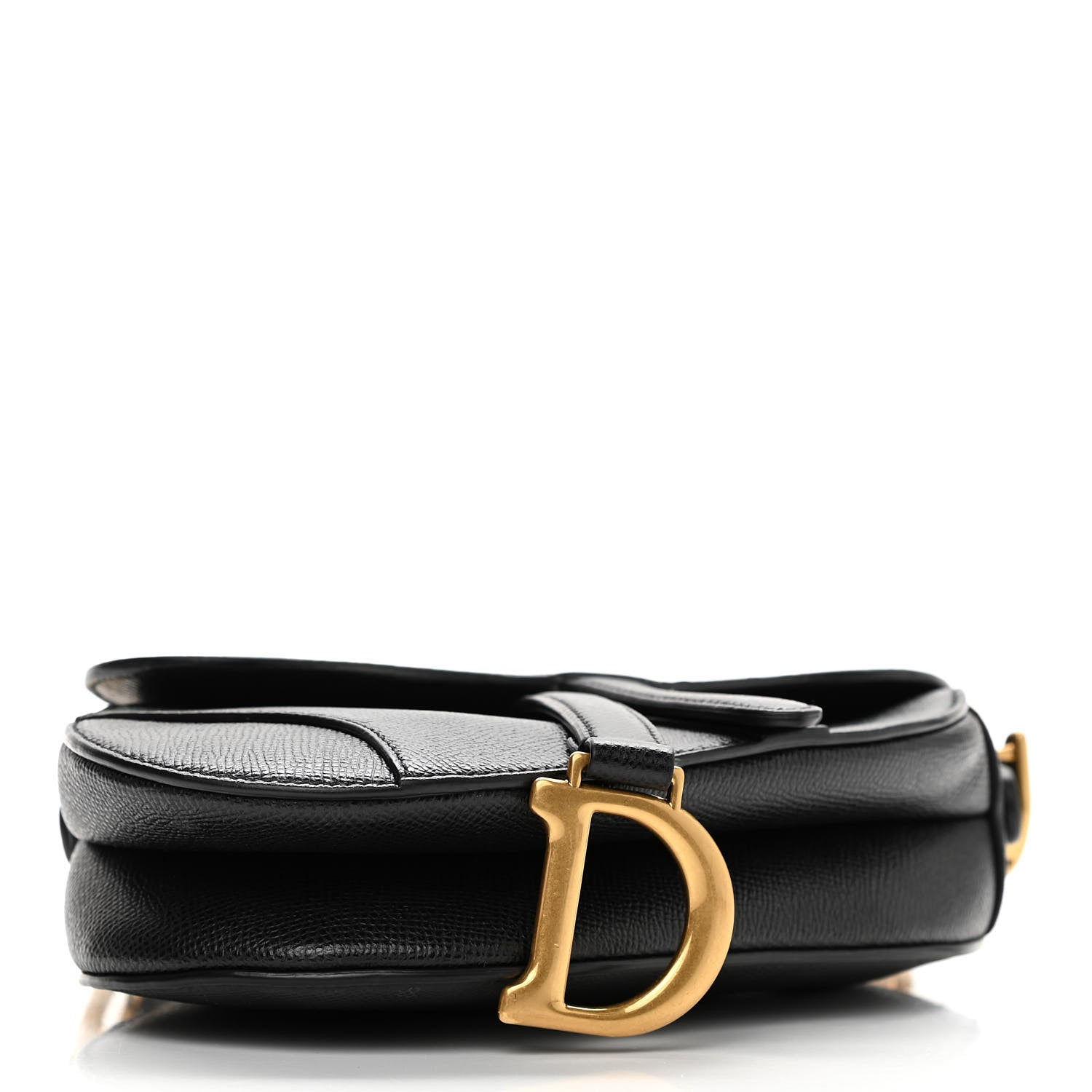 Christian Dior Grained Calfskin Mini Saddle Bag Black 3 of 11