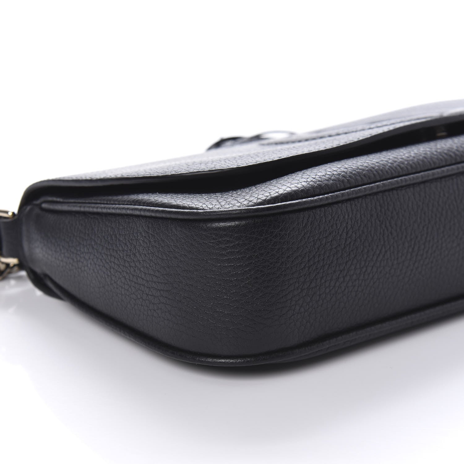 Gucci Pebbled Calfskin Medium Soho Flap Crossbody Black 6 of 10