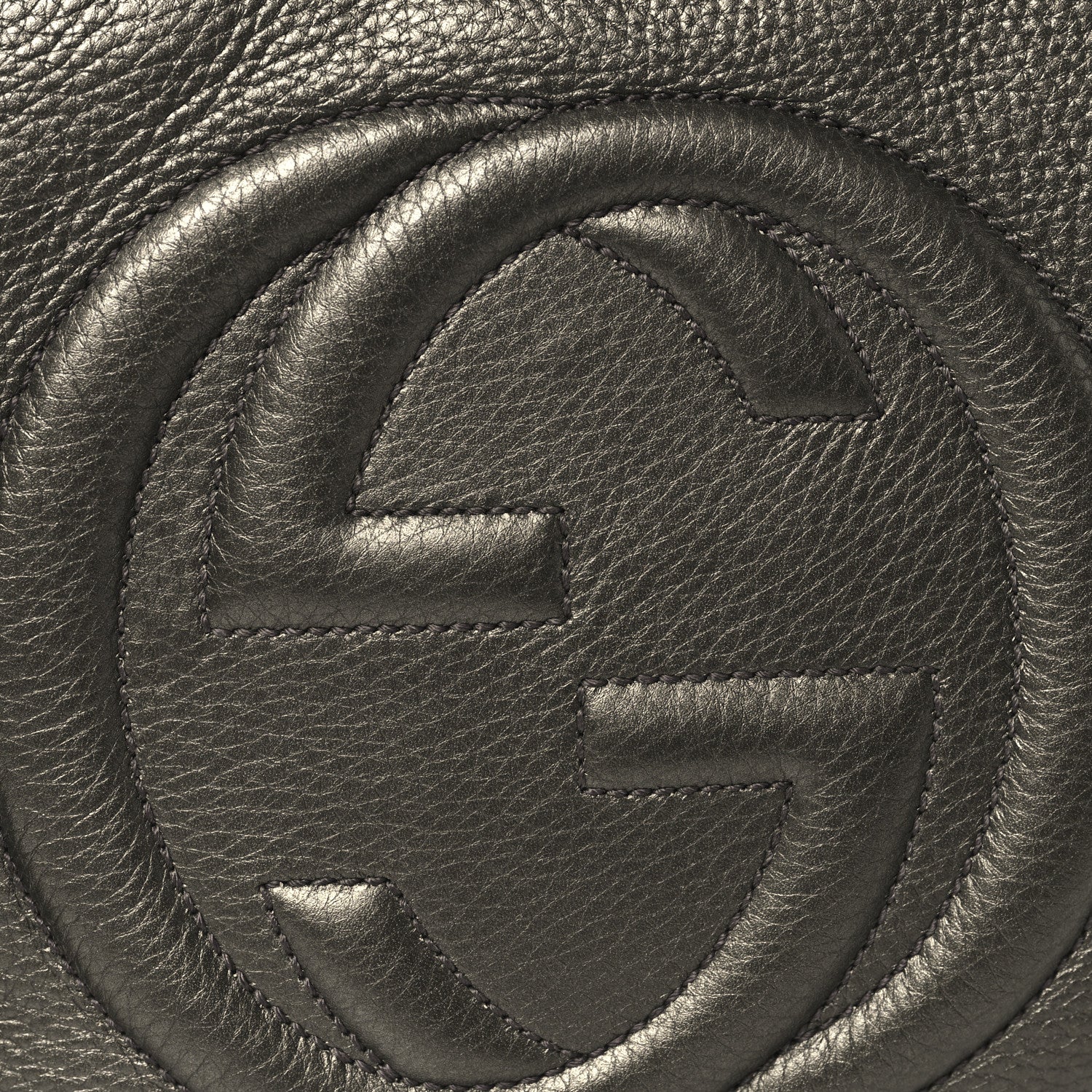 Gucci Metallic Pebbled Calfskin Medium Soho Chain Shoulder Bag Sasso 8 of 12