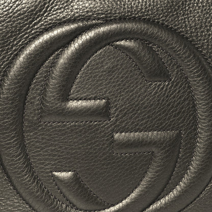 Gucci Metallic Pebbled Calfskin Medium Soho Chain Shoulder Bag Sasso 8 of 12
