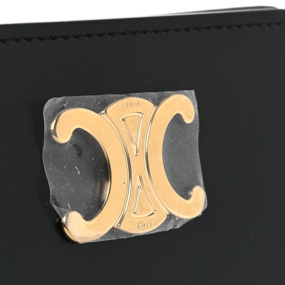 Celine Shiny Calfskin Triomphe Business Card Holder Black 9 of 9