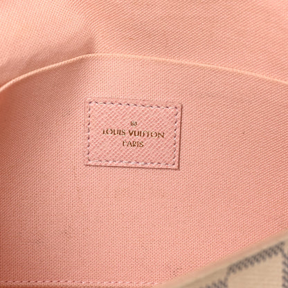 Louis Vuitton Damier Azur Pochette Felicie Chain Wallet Rose Ballerine 7 of 11