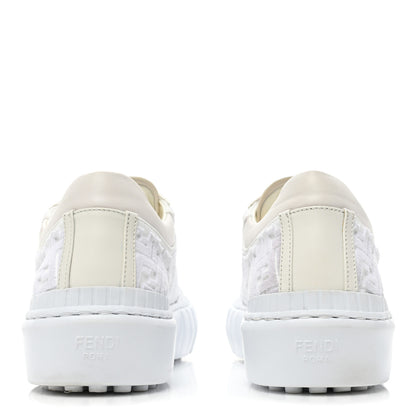 Fendi Velvet FF Calfskin Womens Fendi Force Low Top Sneakers 39 White 4 of 16