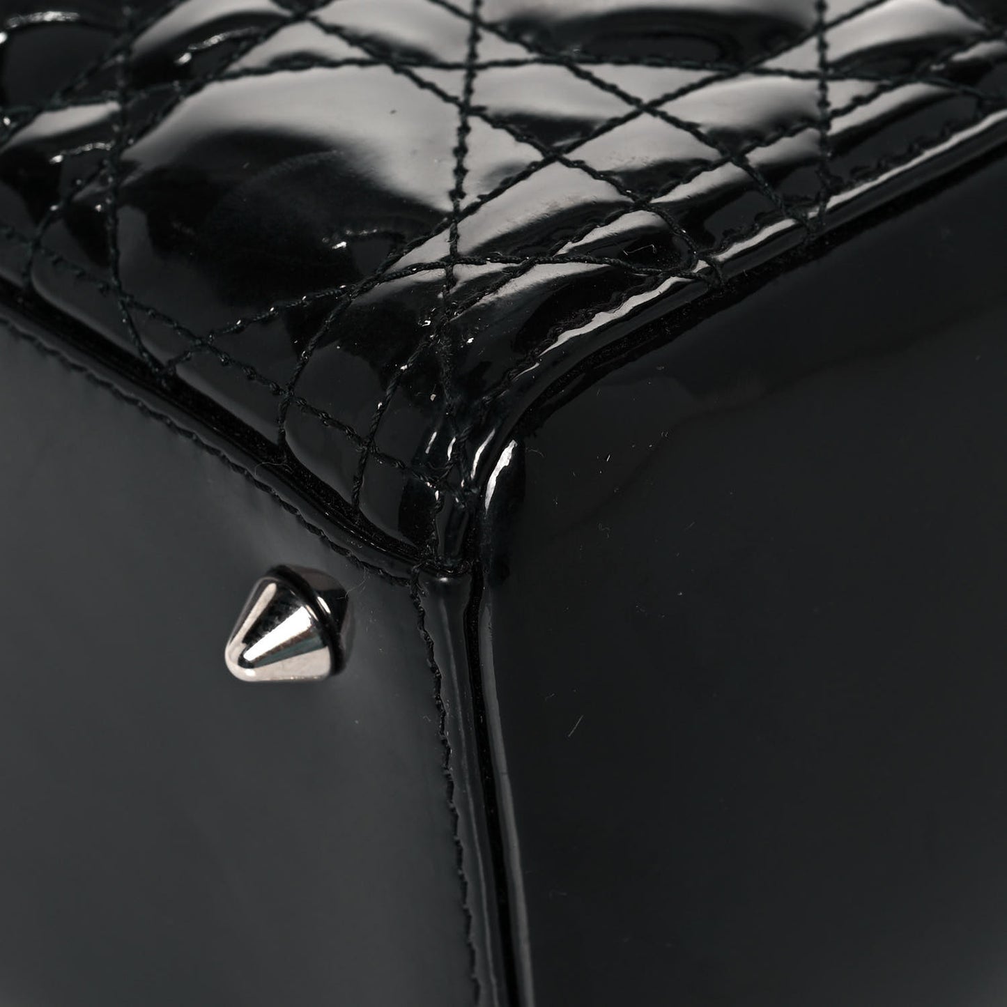 Patent Cannage Medium Lady Dior Black
