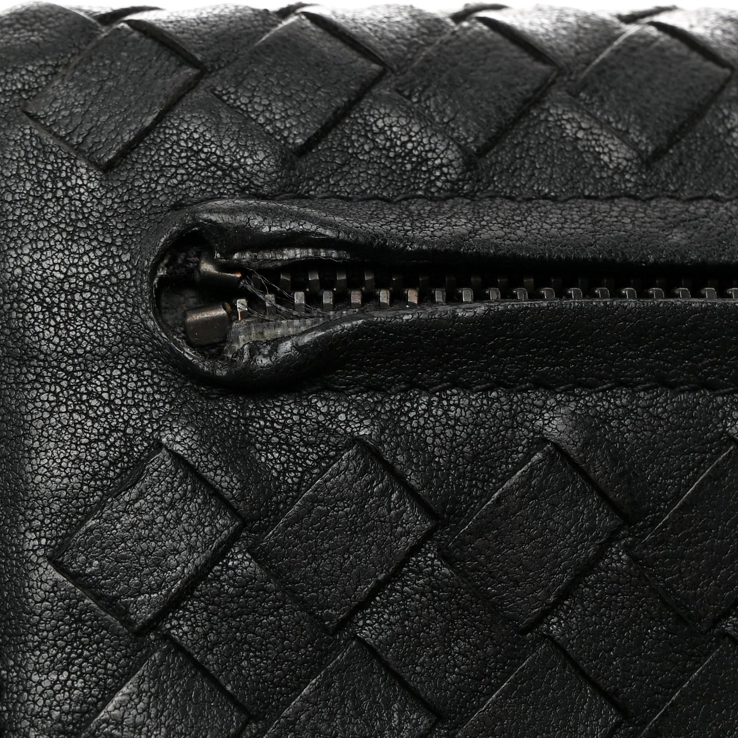 Nappa Intrecciato Continental Flap Wallet Ferro Gray