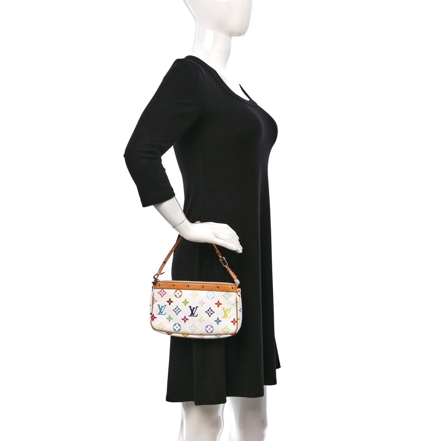 Monogram Multicolor Pochette Accessories White