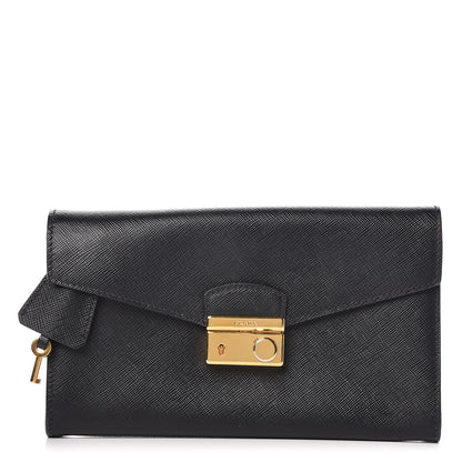 Prada Saffiano Sound Clutch Black 1 of 11