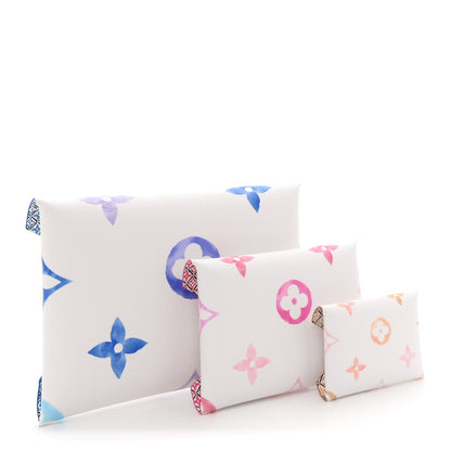 Louis Vuitton Monogram Giant By The Pool Kirigami Pochette Set Blue Rose Beige 3 of 8