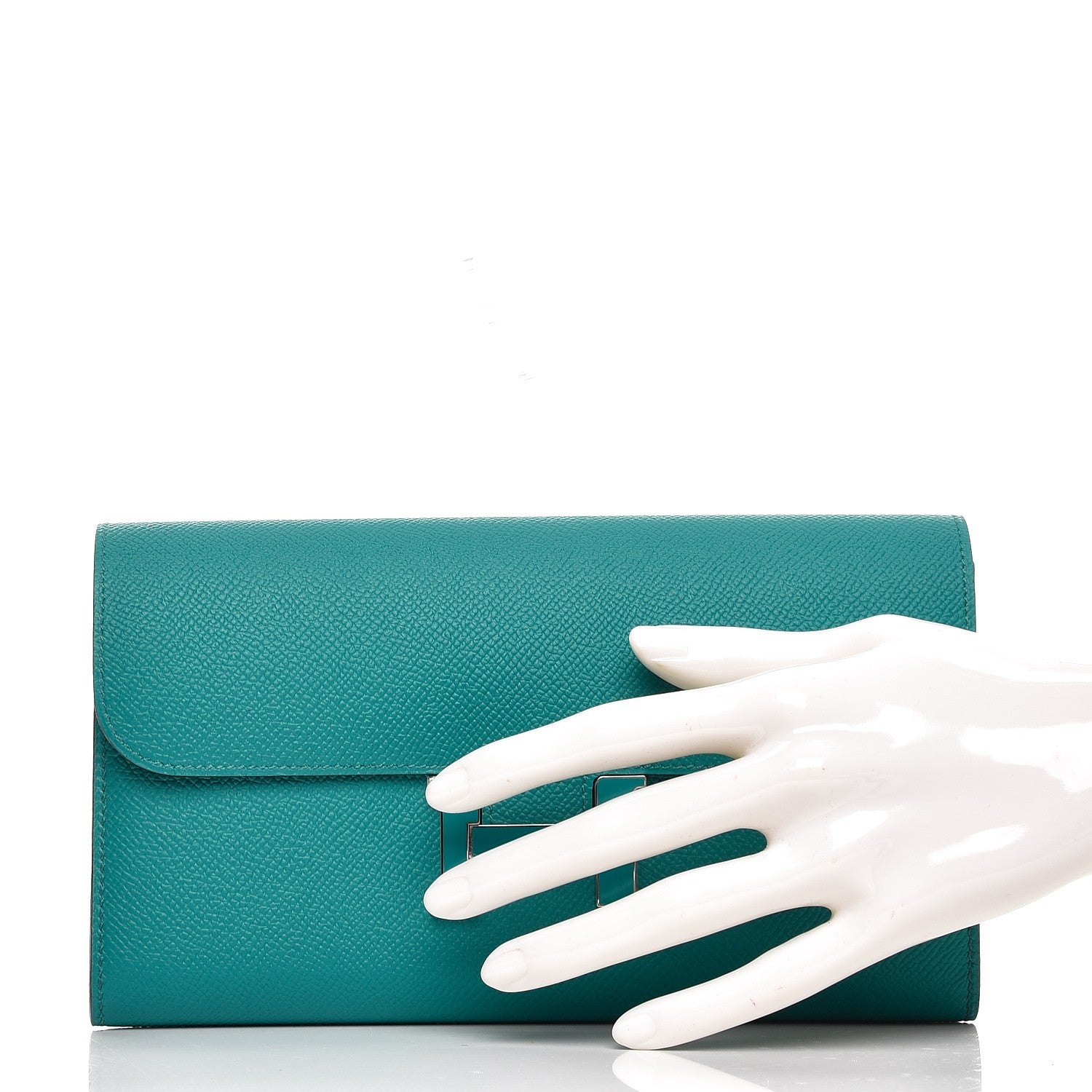 Hermes Epsom Constance Long Wallet Bleu Paon 2 of 8