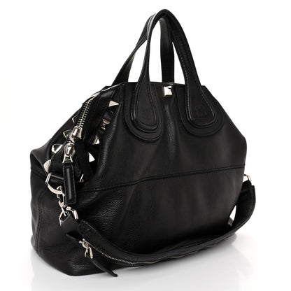 Givenchy Waxy Grained Calfskin Studded Medium Nightingale Black 3 of 11