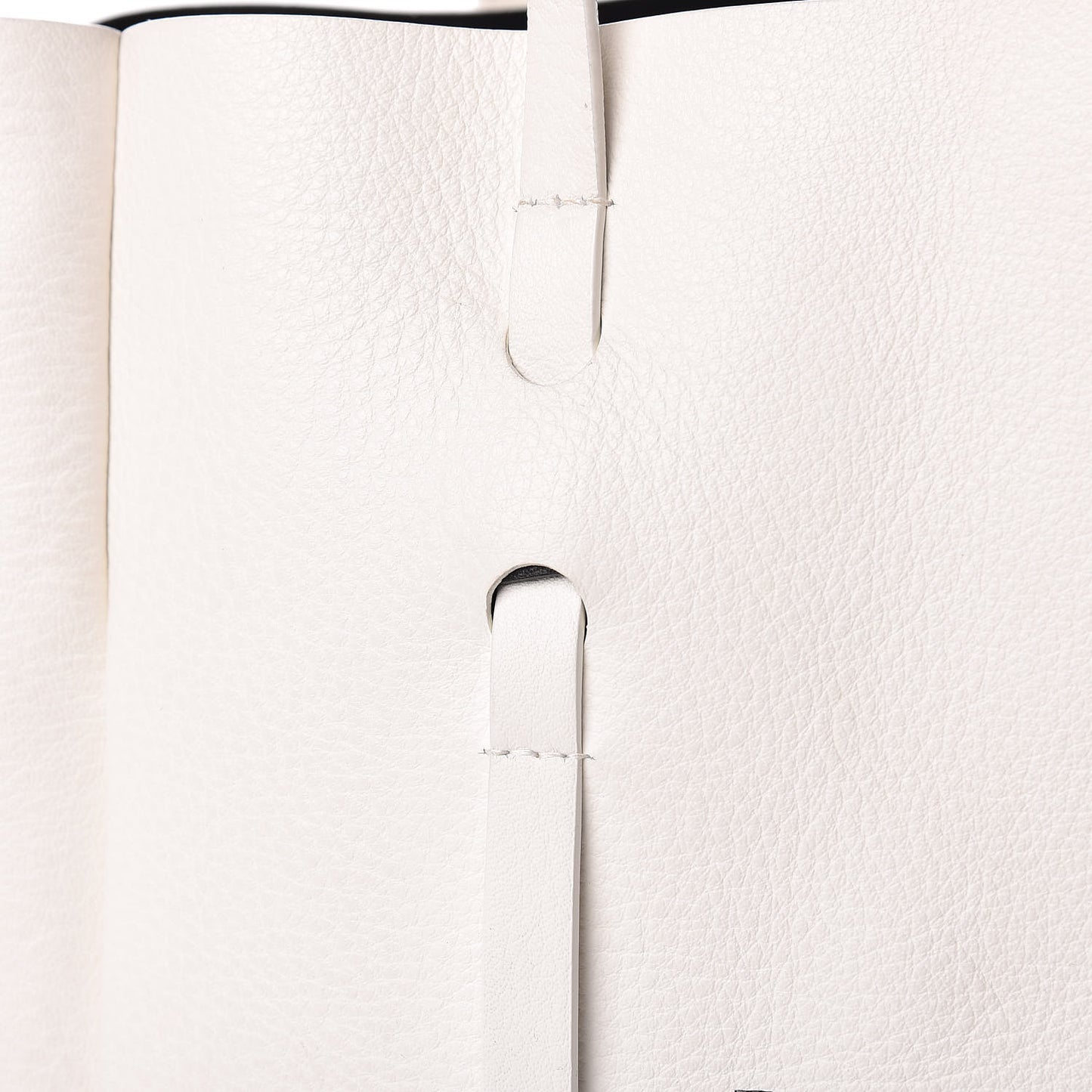 Smooth Calfskin Double Sided Small Everyday Tote Optic White Black