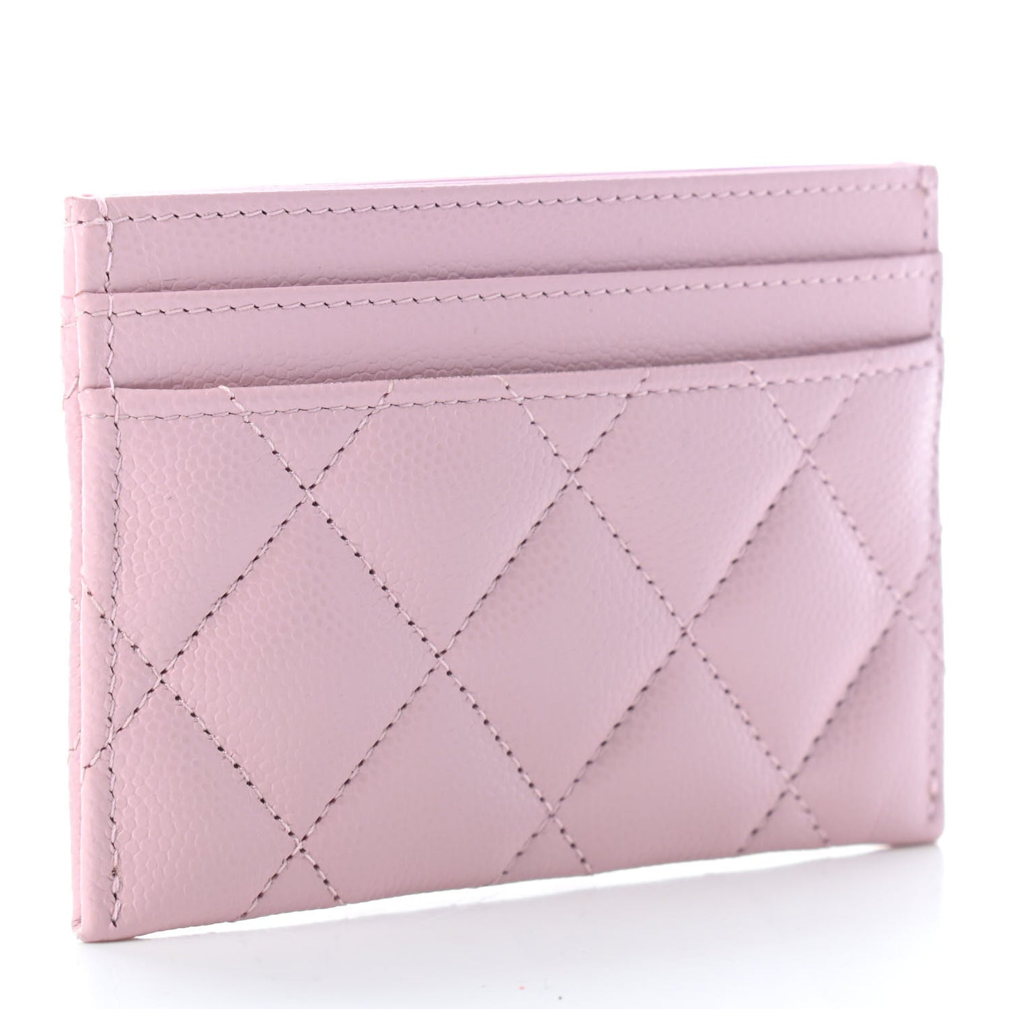 Caviar Pearl Quilted Coco Candy Card Holder Pink