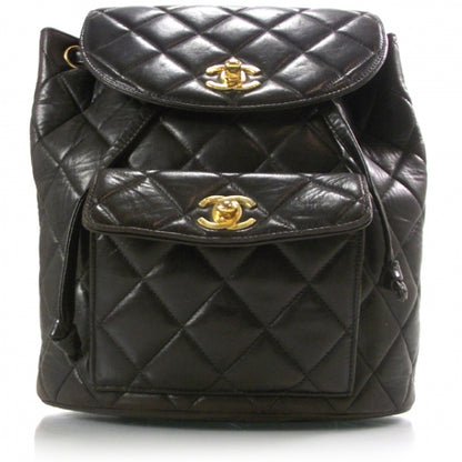 Chanel Lambskin Quilted Backpack Black 1 of 12