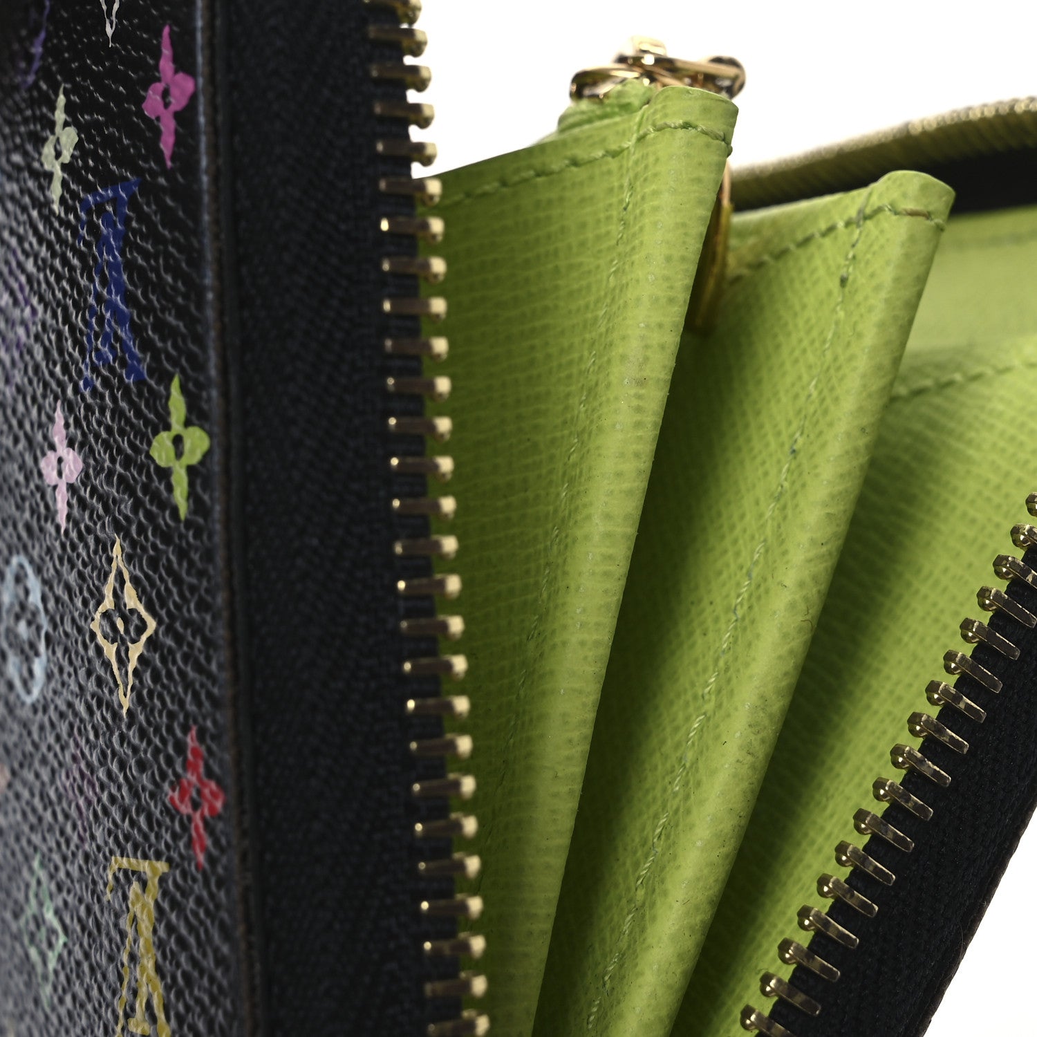 Louis Vuitton Monogram Multicolor Zippy Wallet Black Pistachio 9 of 12