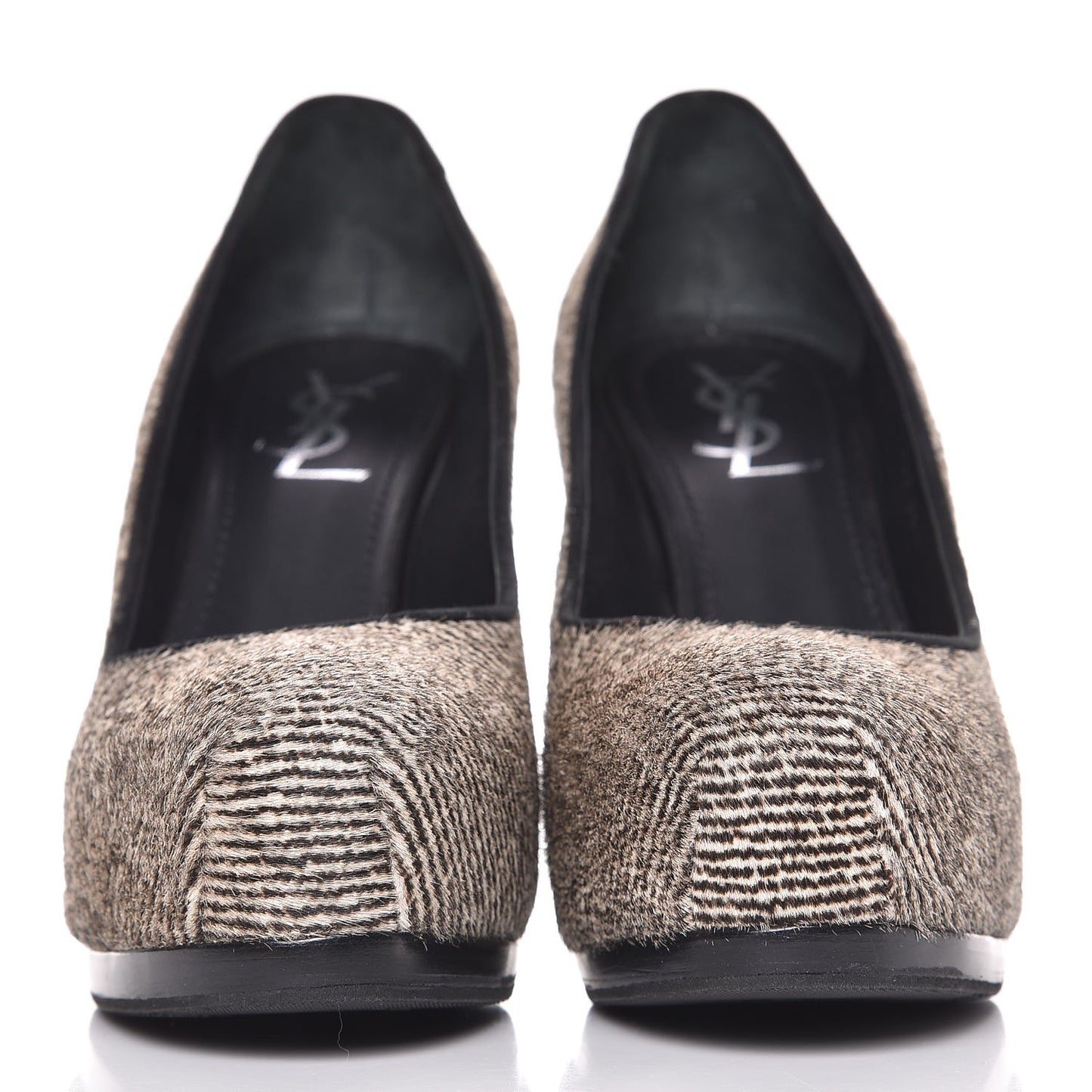 Pony Hair Tribtoo 80 Pumps 39.5 Black White