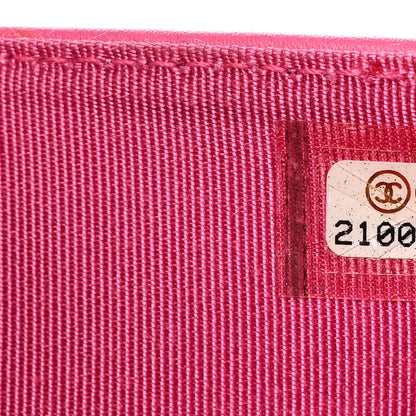 Chanel Caviar Quilted Compact Zipped Wallet Pink 7 of 8