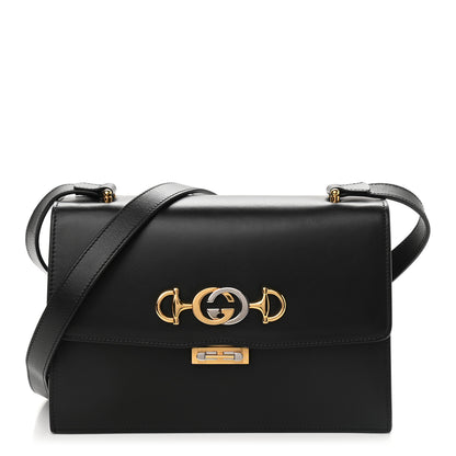 Gucci Smooth Calfskin Small Zumi Shoulder Bag Black 1 of 9