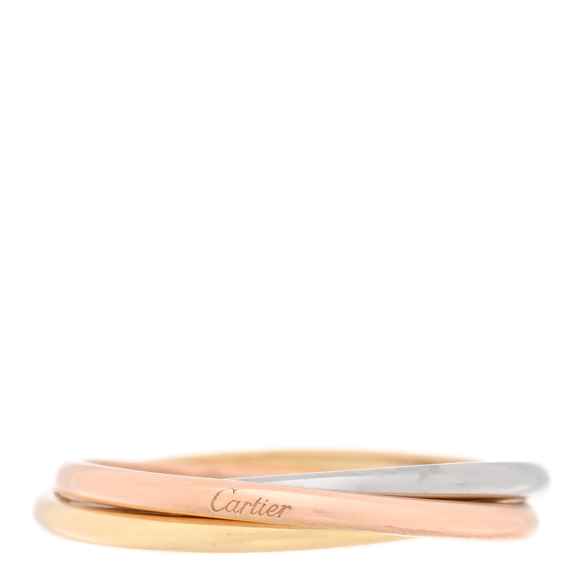 18K Pink Yellow White Gold Extra Small Trinity Ring 52 6