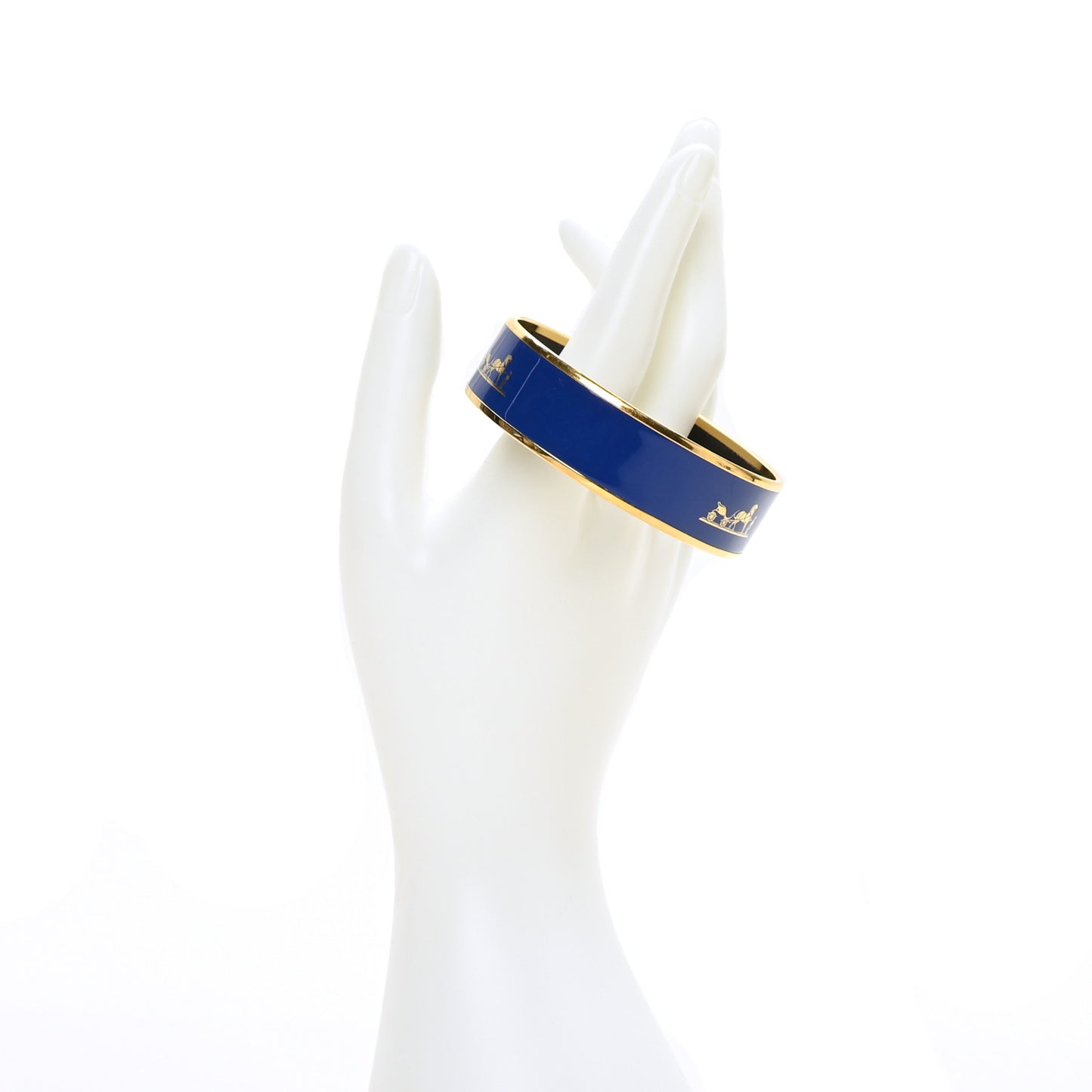 Enamel Printed Caleche Medium Bracelet 70 Bleu Royal