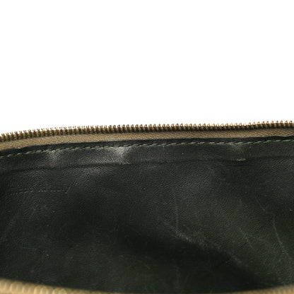 Celine Smooth Lambskin Bi-Color Solo Clutch Pouch Army Green 26 of 32