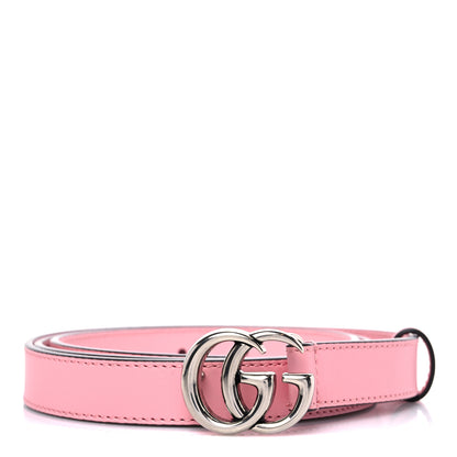 Gucci Moon Calfskin Palladium Double G 20mm Belt 80 32 Wild Rose 1 of 4