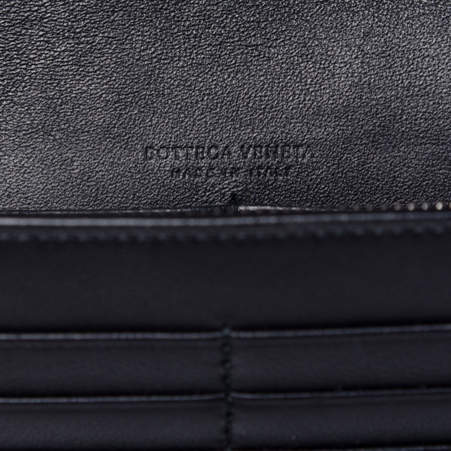 Nappa Pearl Embellished Chain Wallet Black