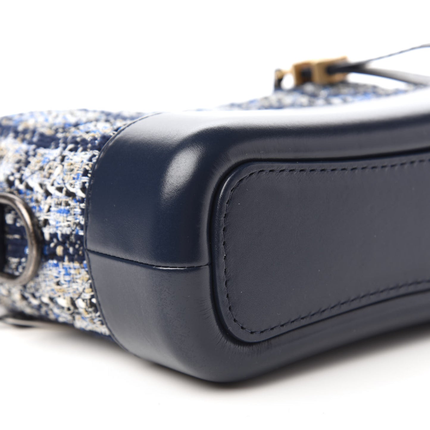 Tweed Calfskin Small Gabrielle Hobo Blue