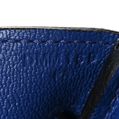 Hermes Taurillon Novillo Horseshoe Birkin 30 Bleu Brighton 7 of 13