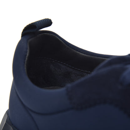 Hermes Technical Jersey Suede Goatskin Bouncing Sneakers 38 Marine 9 of 10