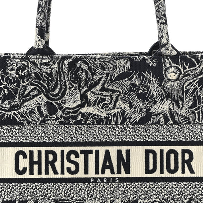 Christian Dior Canvas Embroidered Medium Dioriviera Toile De Jouy Reverse Book Tote Blue 8 of 10
