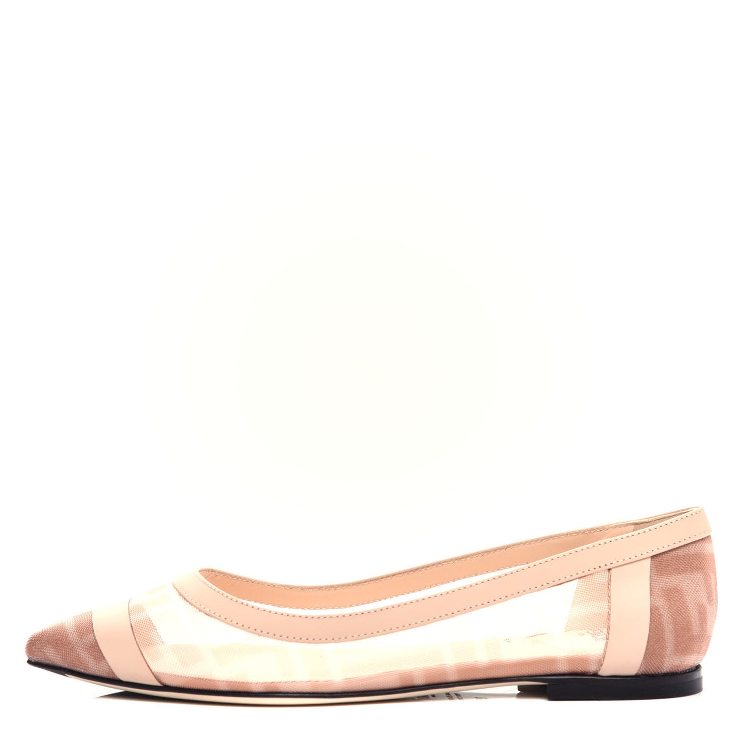Mesh FF Skimmer Ballerina Flats 35 Rose Nude