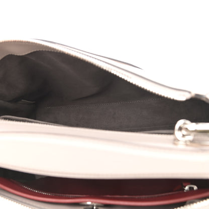 Fendi Vitello Baltico Dolce Shiny Nappa Lace Up DotCom Satchel Grigio Polvere 6 of 16