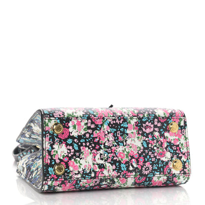 Louis Vuitton Calfskin Floral Print Mini City Steamer Black 4 of 8