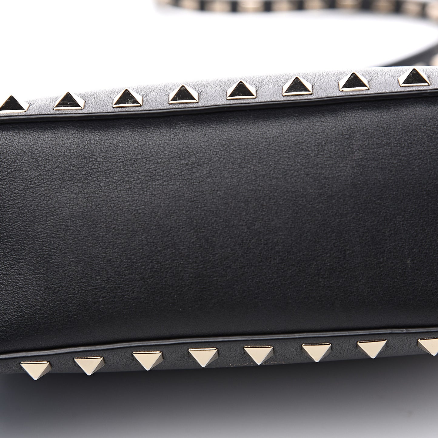 Calfskin Rockstud Camera Crossbody Bag Black