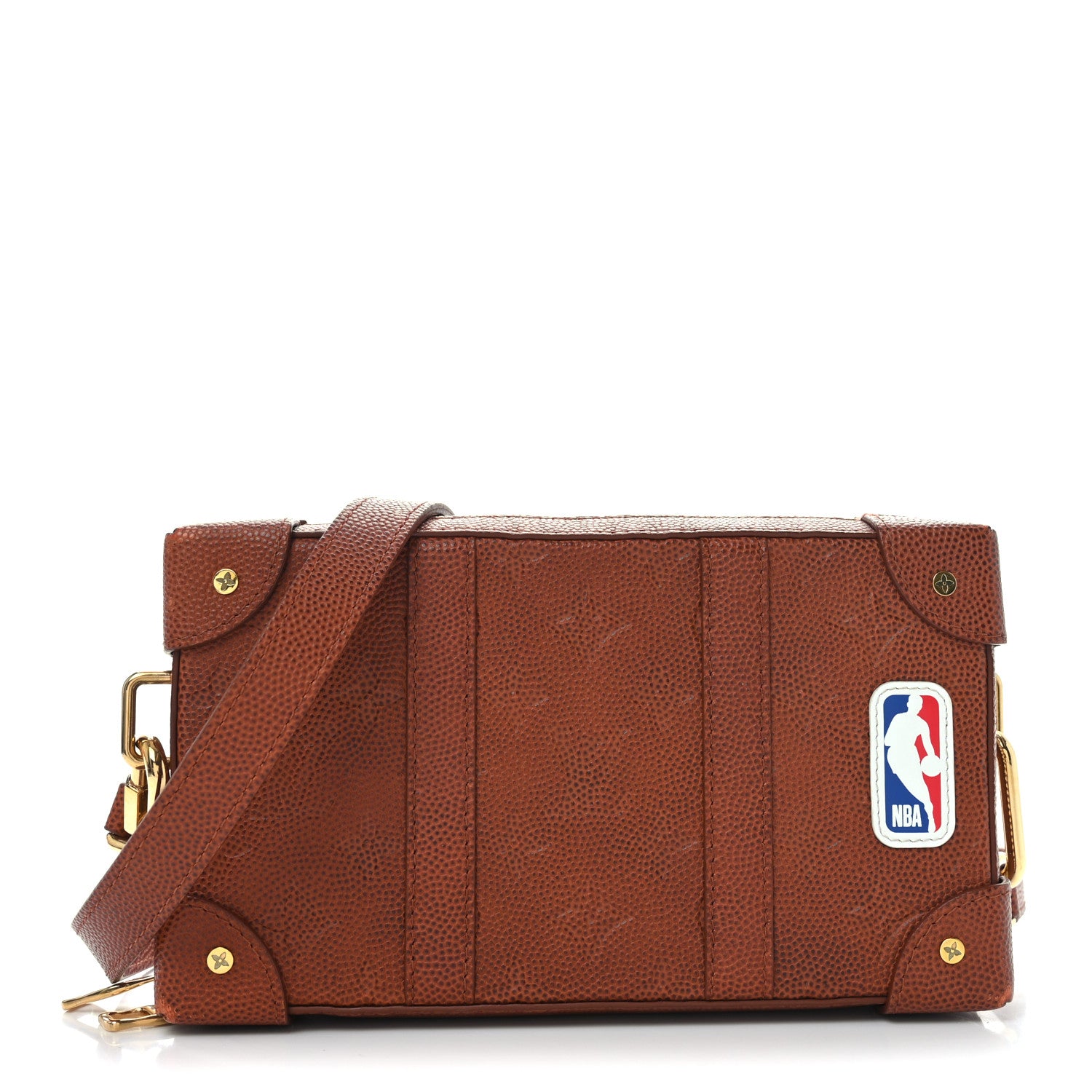 Louis Vuitton X NBA Monogram Embossed Ball Grain Cowhide Soft Trunk Wallet Brown 1 of 9