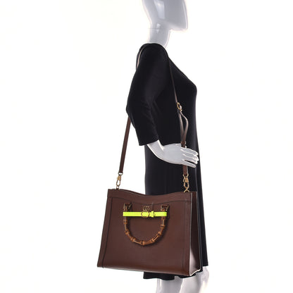 Gucci Wonka Grain Calfskin Medium Diana Tote Bag Cuir Yellow Fluo 2 of 10
