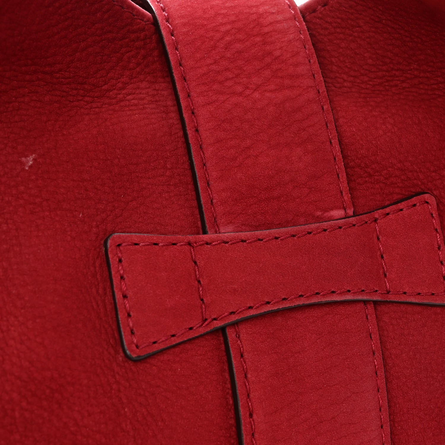Gucci Nubuck Medium Soft Stirrup Shoulder Bag Red 10 of 10