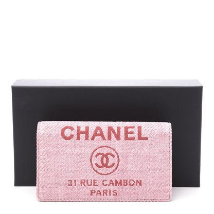 Chanel Canvas Deauville Small Wallet Pink 9 of 9