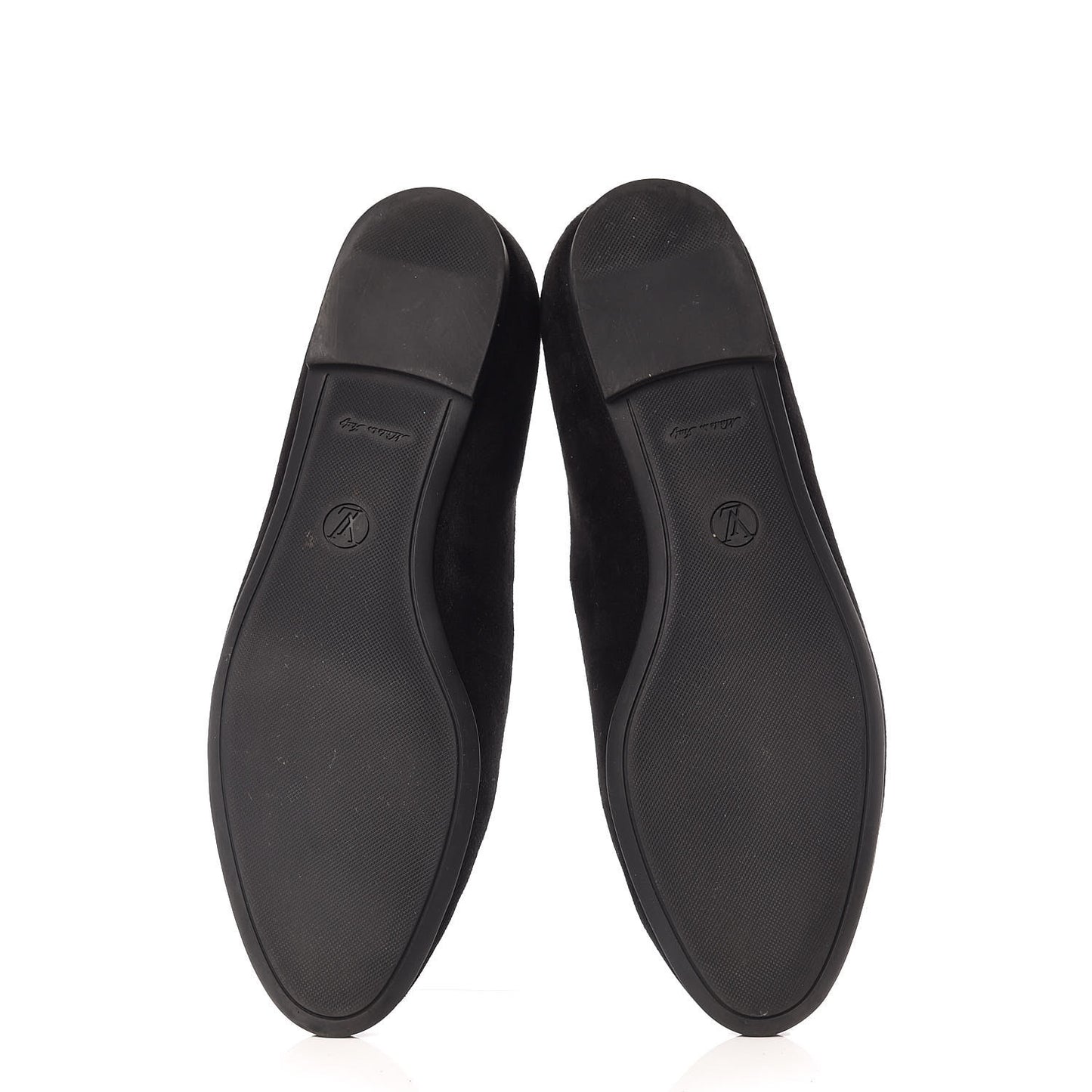 Suede Monogram Uniformes Ballet Flats 38 Black